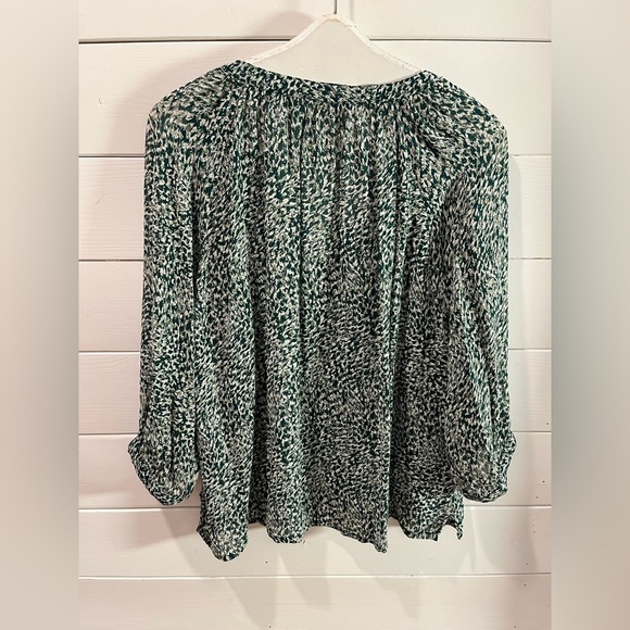 💚 PART TWO – Green & White Patterned Blouse – Size 44 - Picture 9 of 9